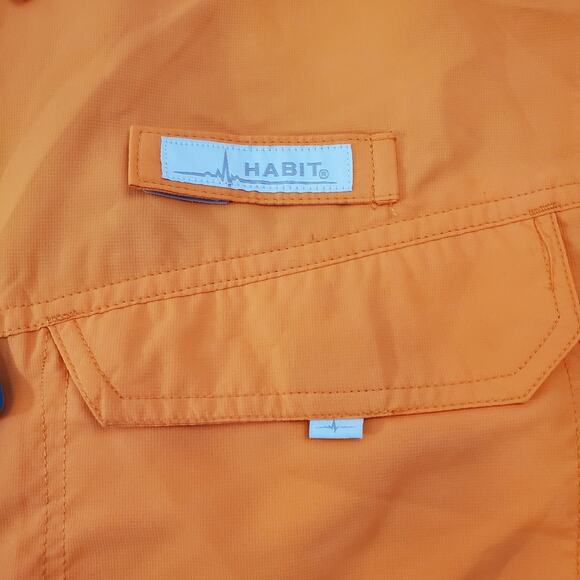 Habit Outdoor Shirt Men's Fishing Casual Long Sleeve Button Down Mandarin Solar - Picture 4 of 13